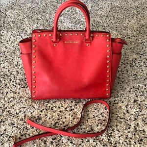 Michael kors stud selma satchel